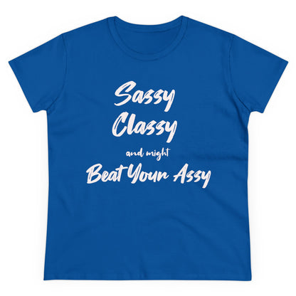 BEAT YOUR ASSY Women's Midweight Cotton Tee