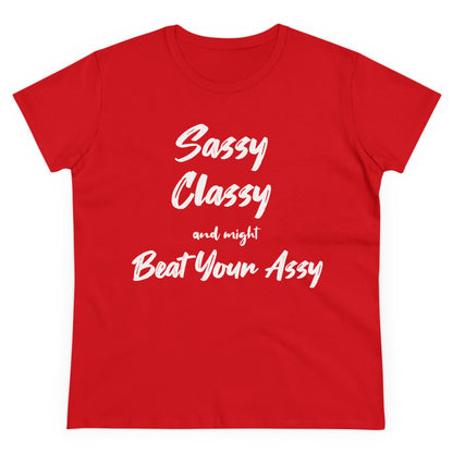 BEAT YOUR ASSY Women's Midweight Cotton Tee