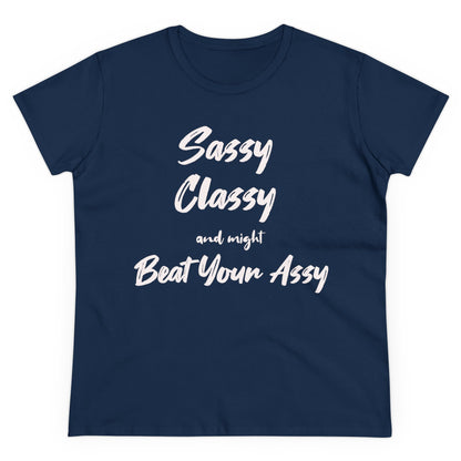 BEAT YOUR ASSY Women's Midweight Cotton Tee