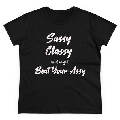 BEAT YOUR ASSY Women's Midweight Cotton Tee